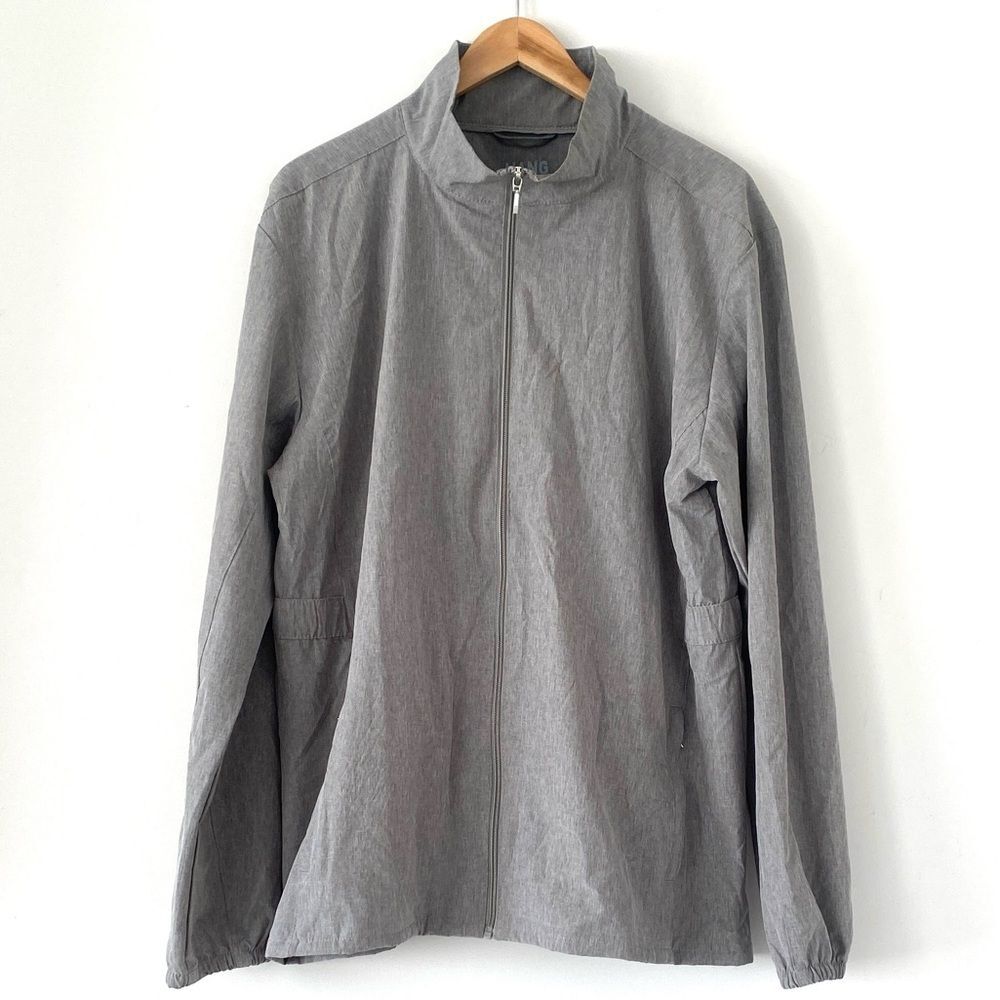 Hang Ten Men's Lightweight Gray Full-Zip Jacket XXL Casual Street Outdoor Hiking